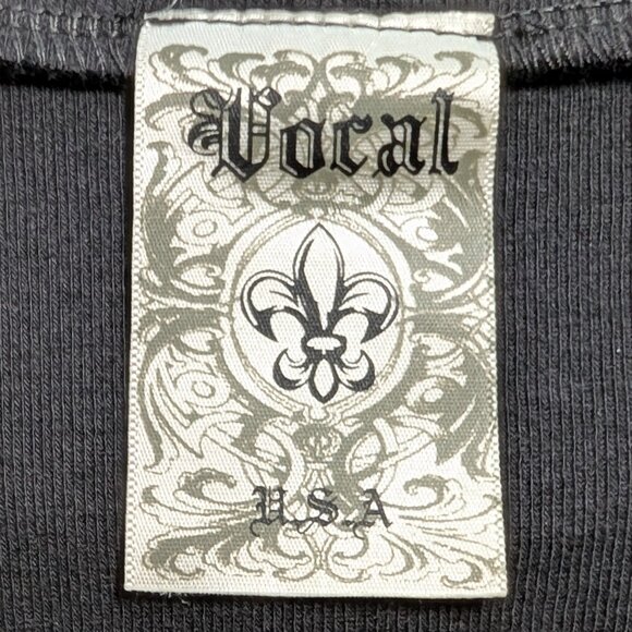 Vocal Knit Tank Top w/ Rhinestone Embellished Neckline in Black - Picture 2 of 7